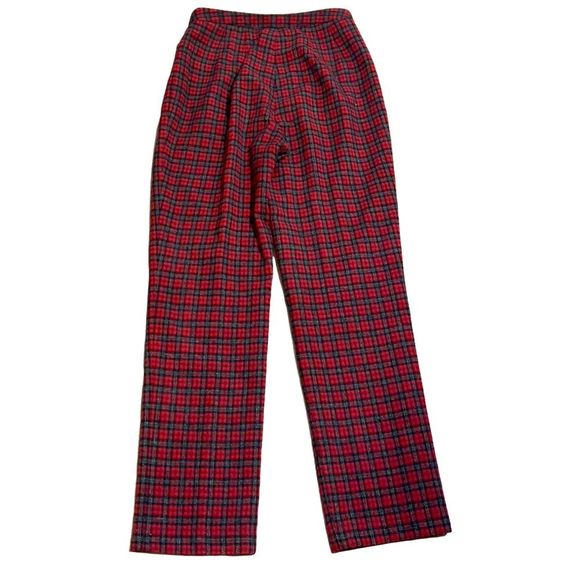 J. Crew Red Plaid Wool Blend Pants Sz 4 - Picture 2 of 15